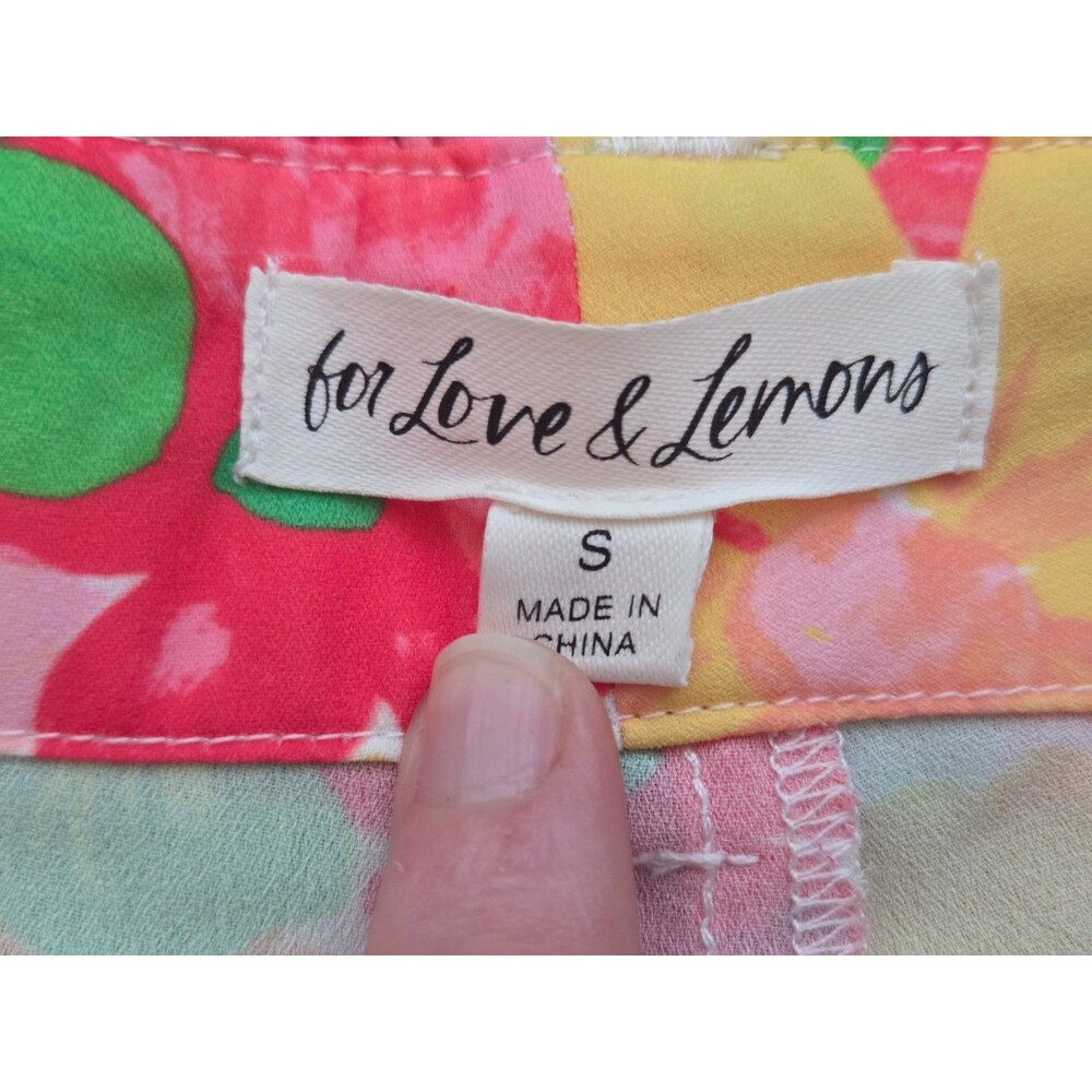 For Love & Lemons Women's Miranda High Waist  Paperbag Shorts Small  Floral - Picture 4 of 6